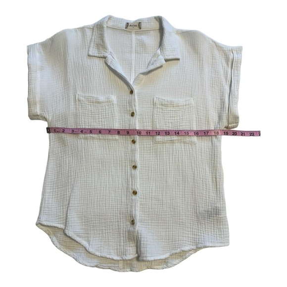 Altar'd State | White Gauze Button Down Blouse - Size Small - Picture 5 of 7